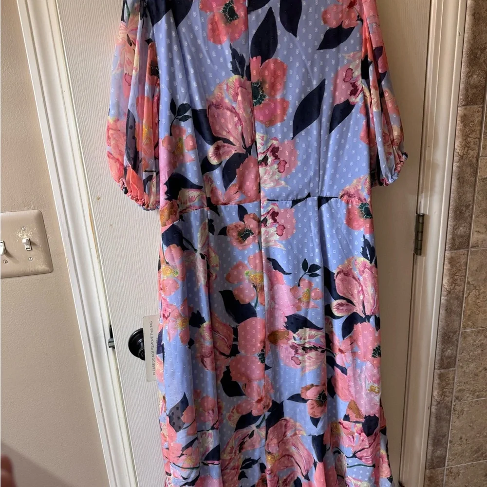 Adrianna Papell Opal Coral Chiffon Dress - Picture 5 of 7